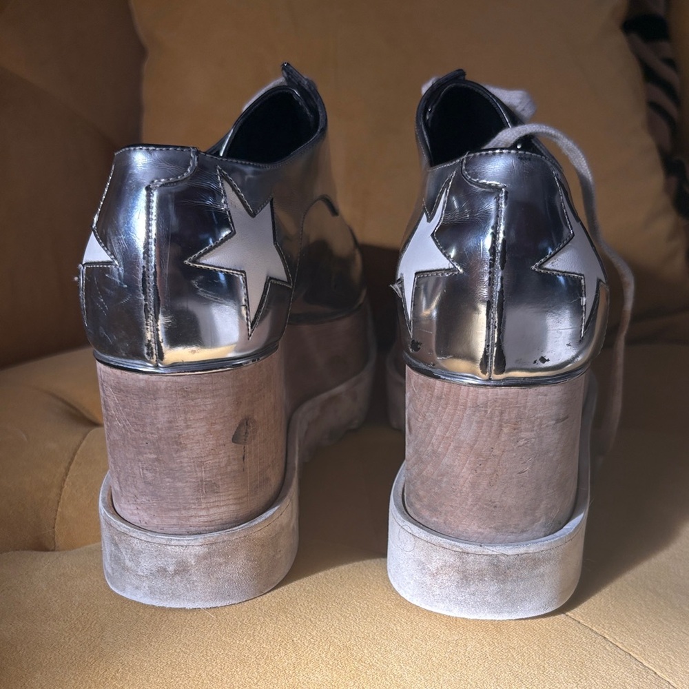 Authentic Stella McCartney Silver Platform Star S… - image 8